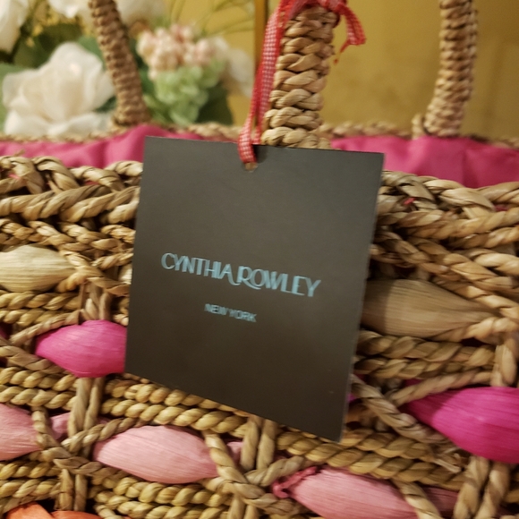 NWT! Cynthia Rowley Multicolor Woven Lined Tote - Picture 4 of 9